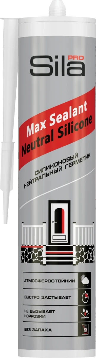 Фото для Силиконовый герметик Sila PRO Max Sealant Neutral Silicone, белый, 280мл