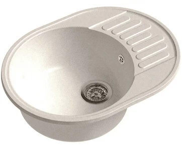 Фото для Кухонная мойка GranFestQuarz Eco GF-Z58 620х480 мм, цвет белый