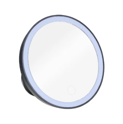 Зеркало с LED-подсветкой, d-15см, 4xAAA, USB-провод, пластик, стекло, 301-256