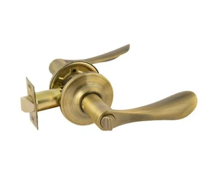 Фото для Ручка защелка Нора-М ЗВ3-03 с фиксатором, старая бронза (комплект - 2шт)