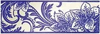Бордюр Азур 25х8,5 синий 1501-0054