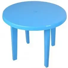 Фото для Стол круглый голубая лазурь 900 мм пластиковый