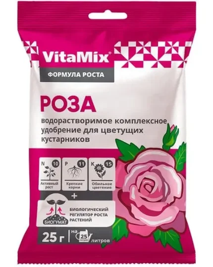 Фото для Удобрение для розы 25гр VitaMix БиоМастер