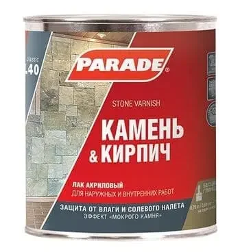 Лак PARADE CLASSIC L40 Камень & Кирпич 2,5 л глянцевый