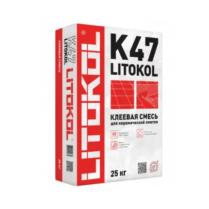Фото для Клей для плитки для внутренних работ LITOKOL K47 (класс С0) 25 кг