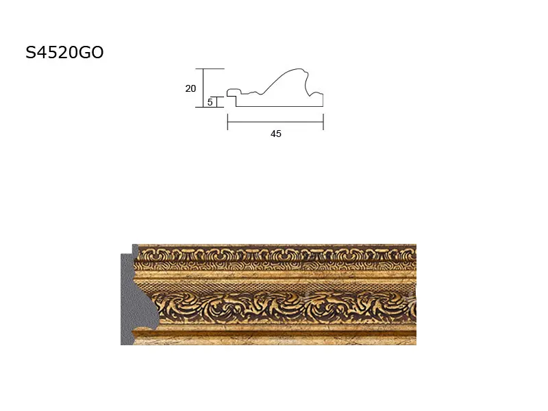Багет пластиковый S4520GO / S4520GS (калькулятор расчета багетной рамки и форма отправки заказа)