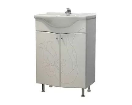 Фото для Тумба Бергамо 55 с умывальником Уют 55 белый