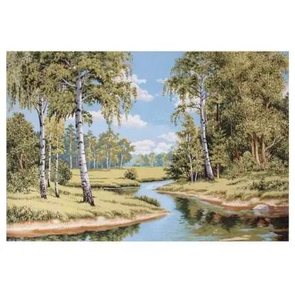 Фото для Гобелен "Березы у воды" 110х70