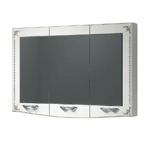 Шкаф зеркальный Классик-Д 105 серебро