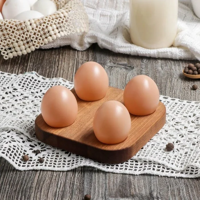 Подставка для яиц и кекса Adelica, 4 отделения, d=13 см, 13?13?1,8 см, массив берёзы, 7533430