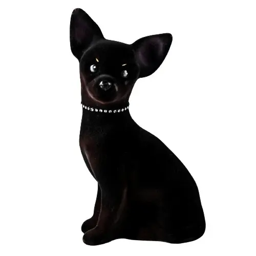 Копилка "Собака Той", флок, чёрный цвет, 27 см, 1102171
