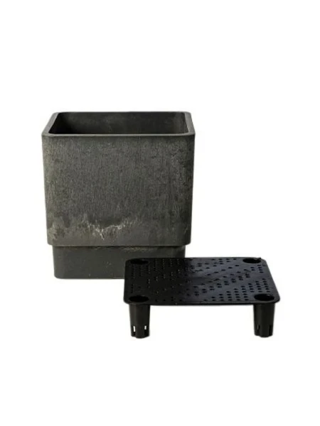 Фото для Горшок для цветов 57л древесный уголь с дренажным вкладышем