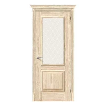 Дверь межкомнатная Классико-13 Без отделки/White Сrystal 800х2000