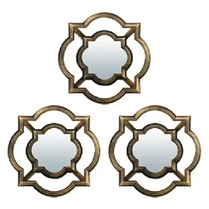 Фото для Комплект декоративных зеркал QWERTY Канны, бронза, 3 шт, диаметр 12 см 74044