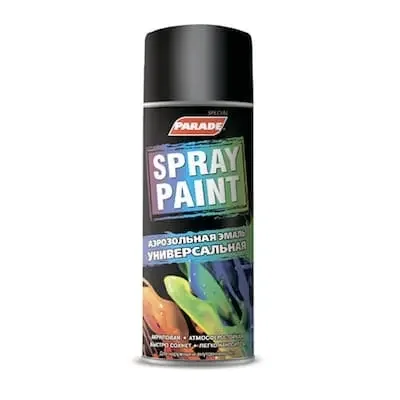 Фото для Эмаль PARADE Spray Paint черная матовая, 520 мл