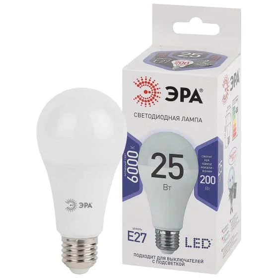Лампочка светодиодная ЭРА STD LED A65-25W-840-E27 E27 / Е27 25Вт груша холодный дневной свет