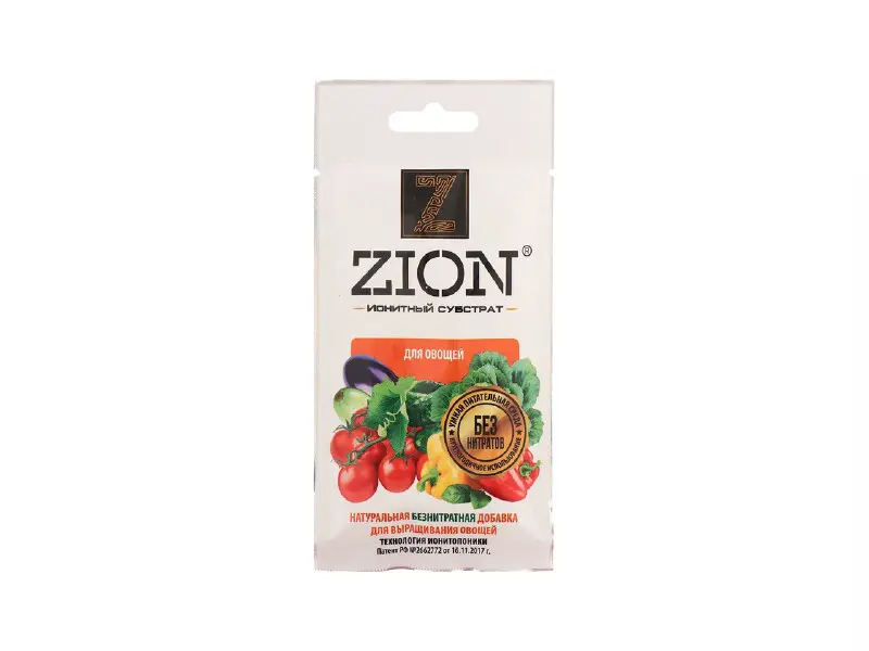 Ионитный субстрат Цион (ZION) для выращивания овощей, 30г