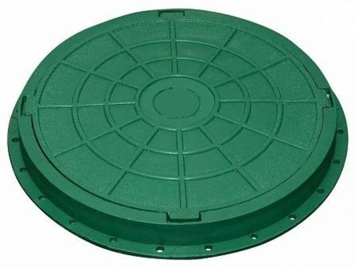 Фото для Люк полимерно- композитный d750 зелёный