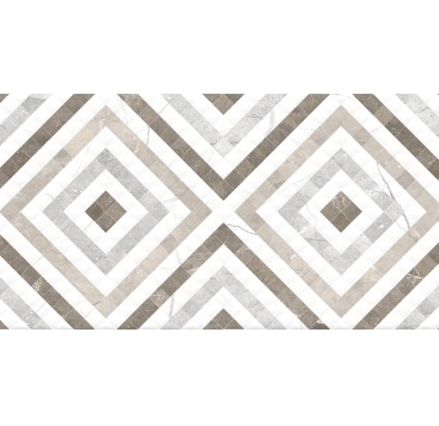 Фото для Плитка 25х50см настенная "Силуэт" GT123VG орнамент белый 