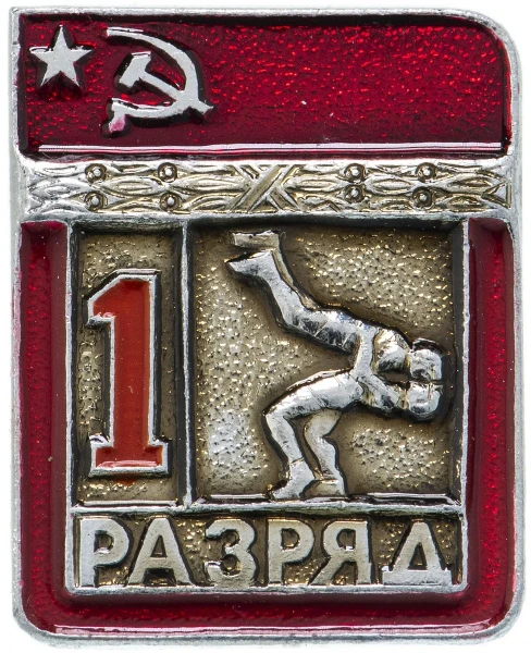 Фото для Значок "1 разряд,спортивный "Борьба"