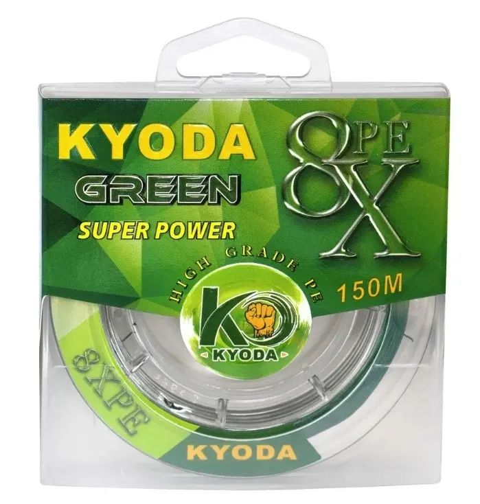 Леска плетеная KYODA green 8X PE 0,20мм 150м (зеленая)