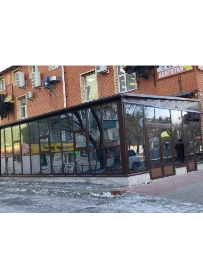 Фасадное остекление из алюминиевого профиля