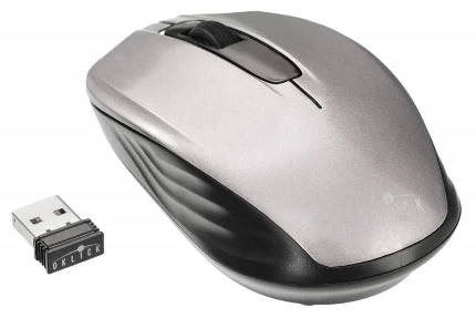 Фото для Мышь беспроводная Oklick 475MW черный/серый (1200dpi) USB (2but)
