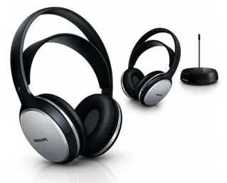 Фото для Наушники беспроводные Philips SHC5102/10 2 пары в комплекте, FM, 2х канальные, закрытая акустическая система,тип магнита\x3A нео