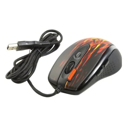 Фото для Мышь игровая A4 Tech XL-750BK, красный/черный лазерная (3600dpi) USB2.0 (6but)
