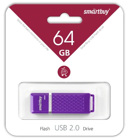 Фото для Флеш диск 64GB USB 2.0 Smart Buy Quartz series Violet (SB64GBQZ-V)