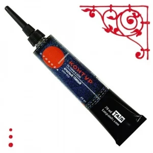 Фото для КРАСКИ БАТИК TAIR КОНТУР 20МЛ КРАСНЫЙ ТЁМНЫЙ