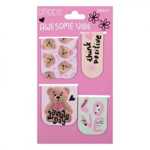 Фото для ЗАКЛАДКА МАГНИТНАЯ КОКОС 4ШТ 25*55 ММ (2628118*240513, Мишка)