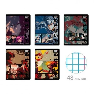 Фото для ТЕТРАДЬ 48Л КЛЕТКА "MANGA FANTASTIC HEROES" 