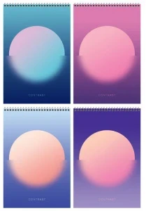 Фото для БЛОКНОТ ГРЕБ А4 80Л КАРТОН BG КЛЕТКА ТВЕРДАЯ ПОДЛОЖКА (55919, Mono circle)