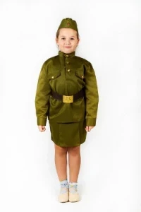 Фото для КОСТЮМ МАСКАРАДНЫЙ ВОЕННЫЙ "СОЛДАТОЧКА" ЛЮКС (160см) 10-12 лет