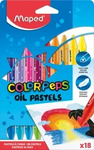 Фото для МЕЛКИ ПАСТЕЛЬ МАСЛЯНАЯ MAPED COLOR'PEPS OIL PASTEL 18ЦВ