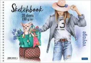 Фото для СКЕТЧБУК НА ГРЕБНЕ А4 20 Л 190Г/М2 "SKETCHBOOK HAPPY TIME" ОФСЕТНАЯ БУМАГА