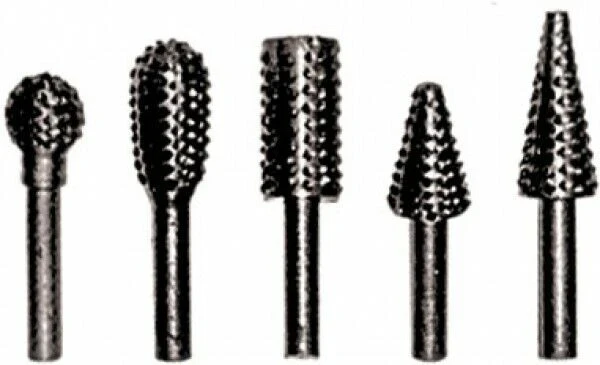 Фото для Шарошки металлические для фигурных отверстий по дереву 5 шт.//FIT