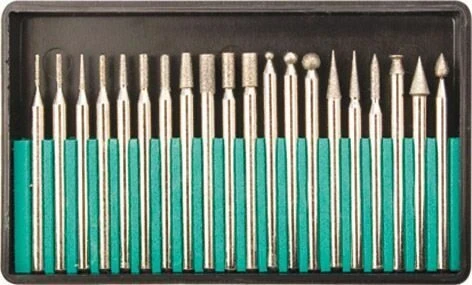 Фото для Шарошки, усиленная сталь с алмазным напылением, штифт 3мм, 20 шт