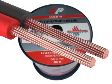 Фото для Кабель акустический красно-чёрный 2x0.35мм CCA