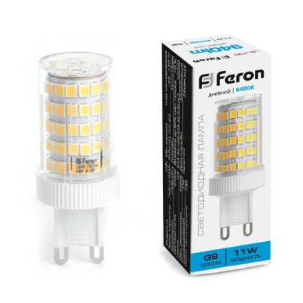 Фото для Лампа светодиодная FERON LB-435 G9 11W 6400K 230V (38151)