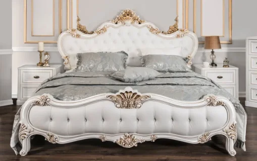 Кровать "НАТАЛИ" 160*200 см белый глянец