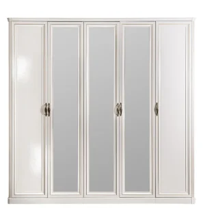 Шкаф "НАТАЛИ" 5-дверный белый глянец