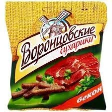Фото для Сухарики Воронцовские 40гр со вкусом Бекона*28