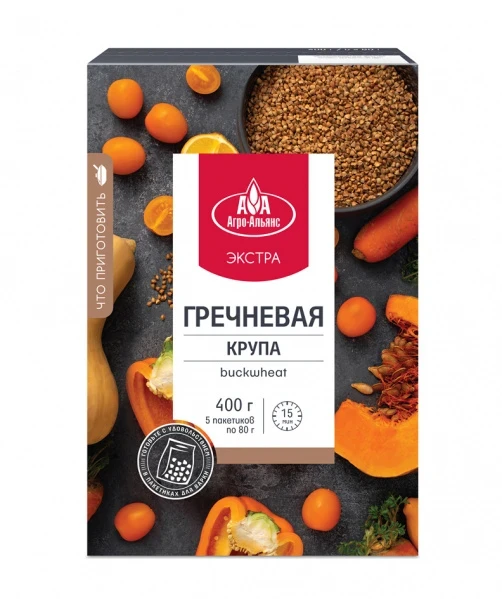 Фото для Крупа Агро-Альянс 80гр*5 Гречневая экстра*12