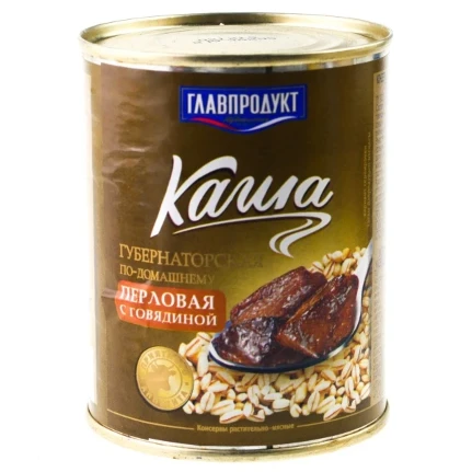 Фото для Каша Главпродукт 340г Губернаторская перловая с говядиной *20