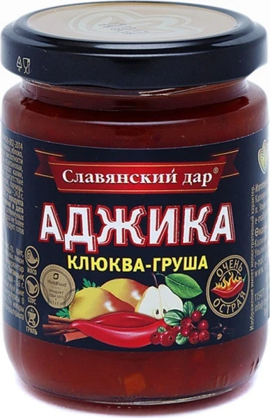 Фото для Аджика Славянский дар 170гр Клюква/Груша*12