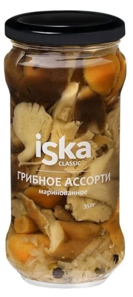 Фото для Грибы Иска 350гр ассорти маринованное*6