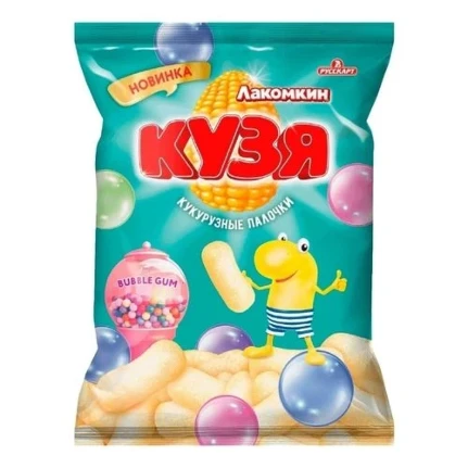 Фото для Снэки кукурузные Кузя Лакомкин 100гр Бабл Гам*15