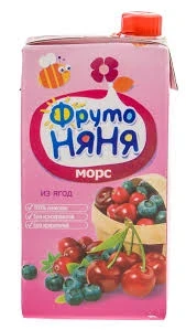 Фото для Морс ФрутоНяня 500мл клюква/черника/вишня*12